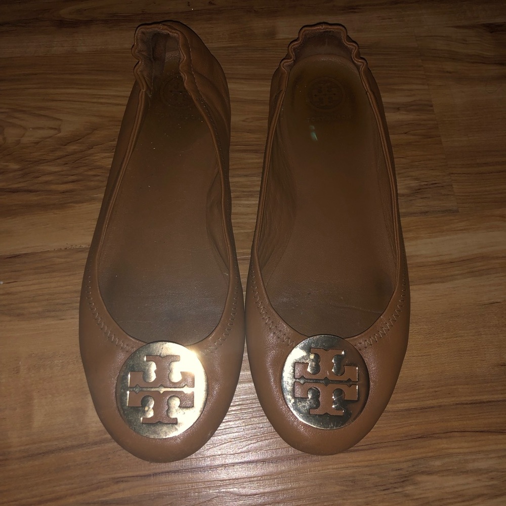 Tory Burch Tan Minnie Flats Size 8.5